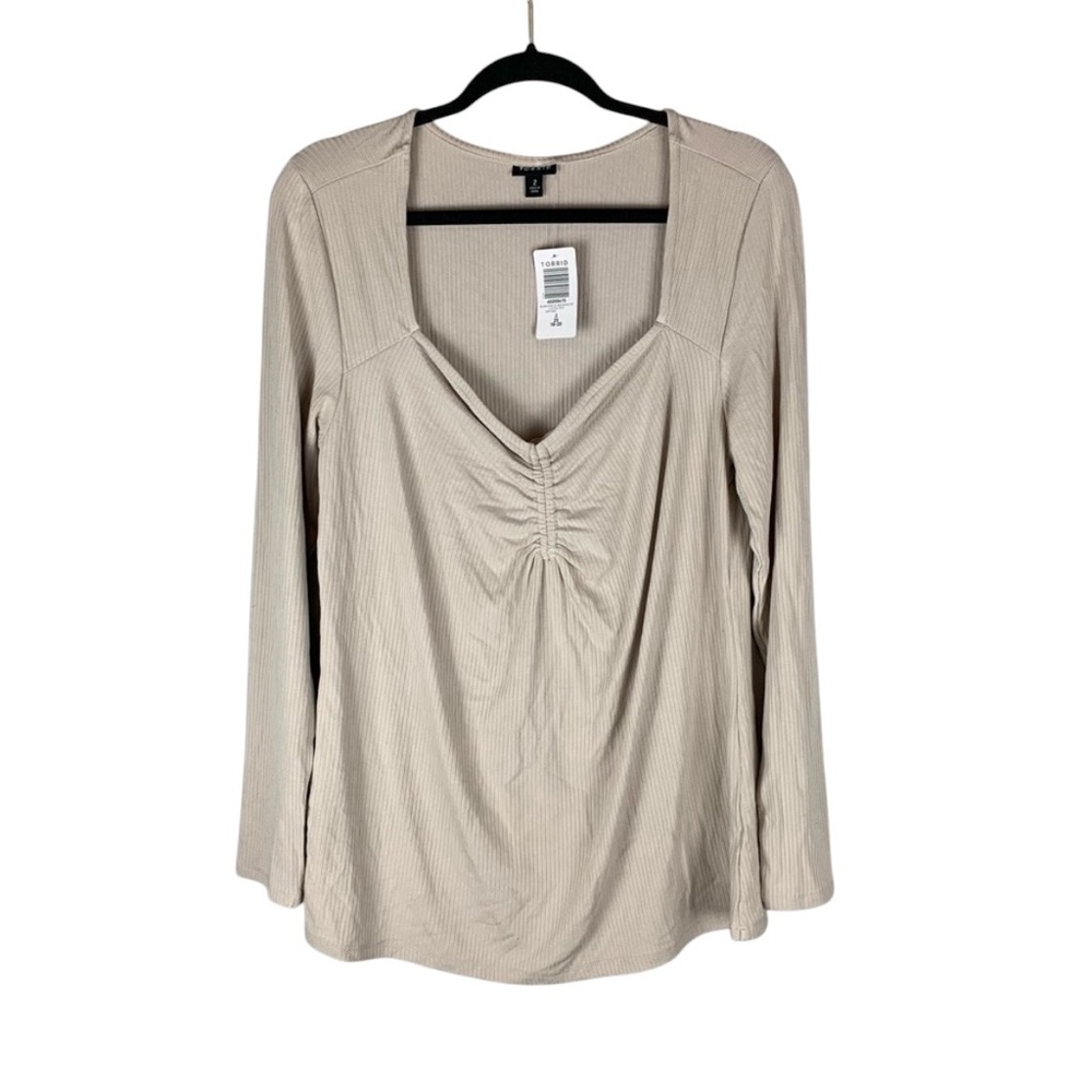 Torrid Beige Long Sleeve Top